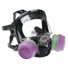 HONEYWELL NORTH 760008AS, DUAL CARTRIDGE FULL FACEPIECE 5 STRAP SIZE SMALL